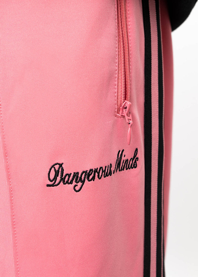 Dangerous Minds pink black stripe track pants