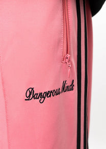 Dangerous Minds pink black stripe track pants