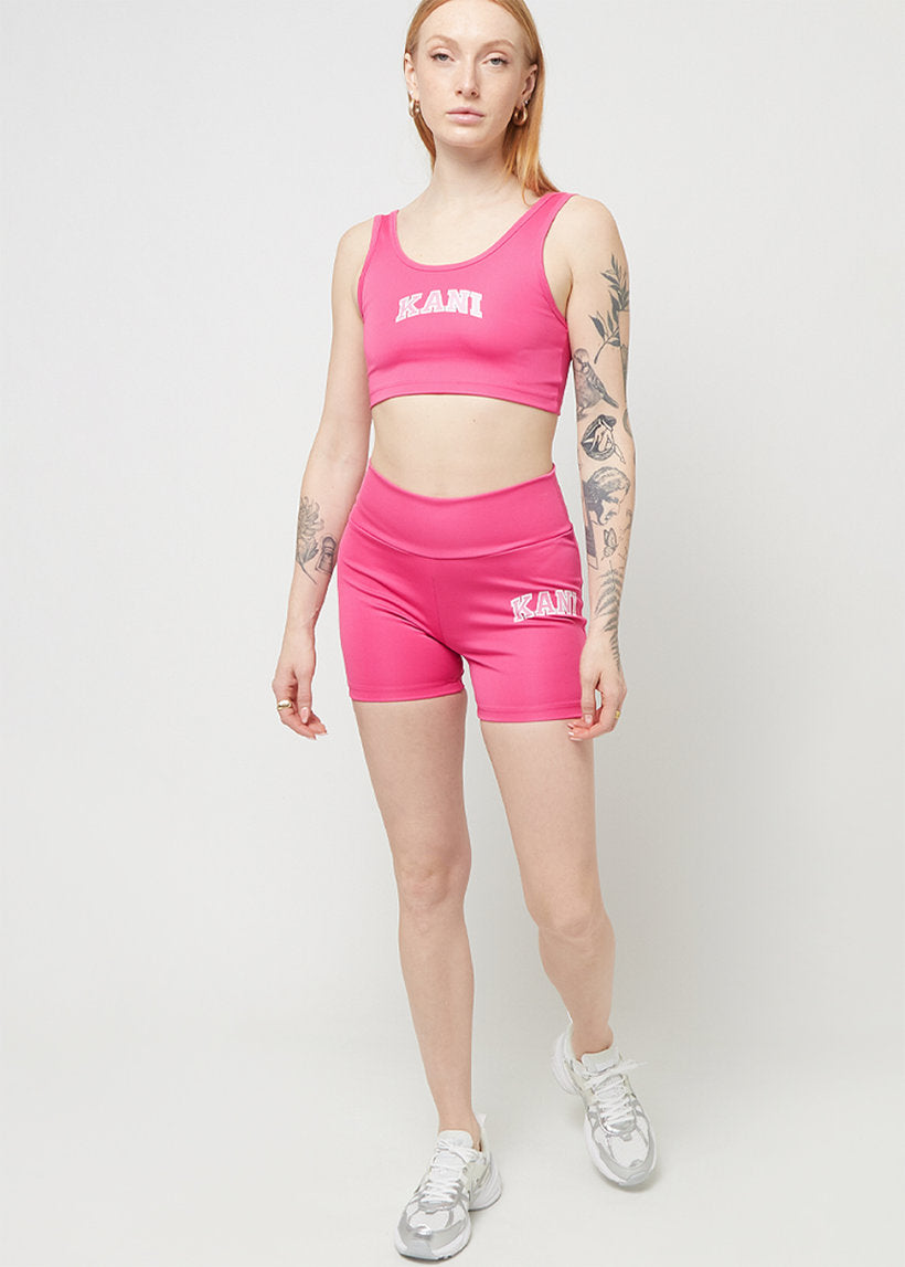 Karl Kani KW242-031 Small Serif pink cycling shorts