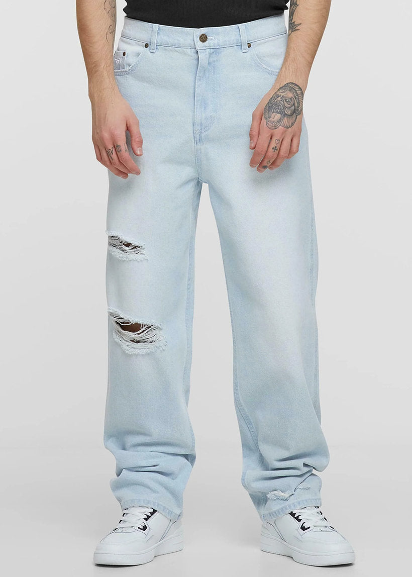 Karl Kani KM241-031 Small Signature light blue baggy five pocket heavy denim
