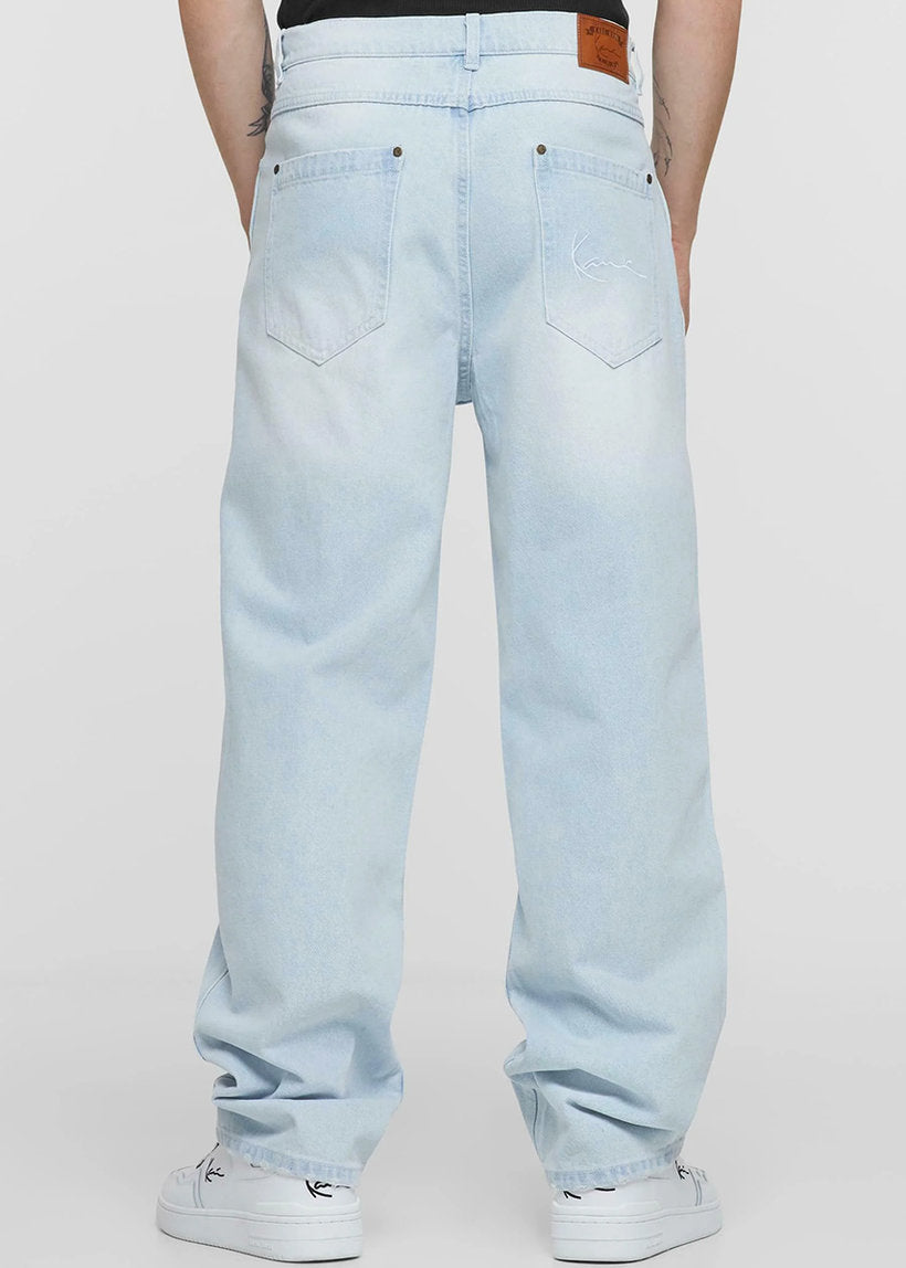 Karl Kani KM241-031 Small Signature light blue baggy five pocket heavy denim