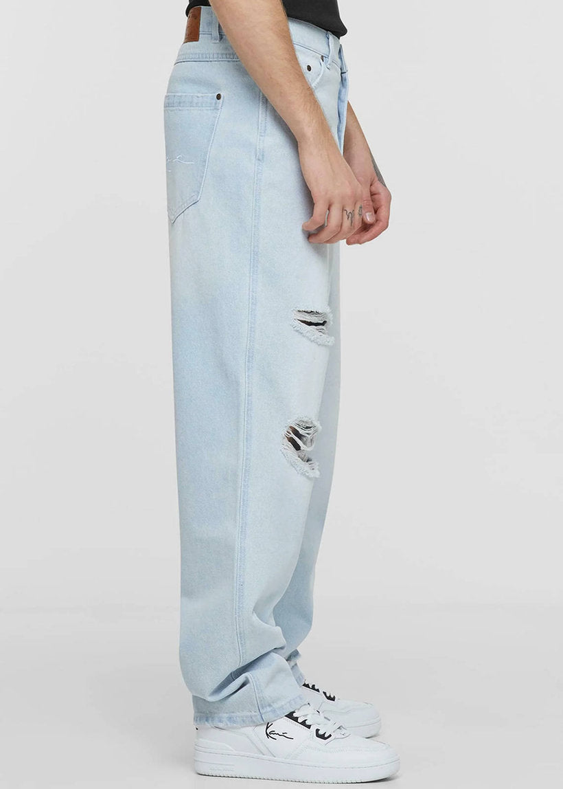 Karl Kani KM241-031 Small Signature light blue baggy five pocket heavy denim