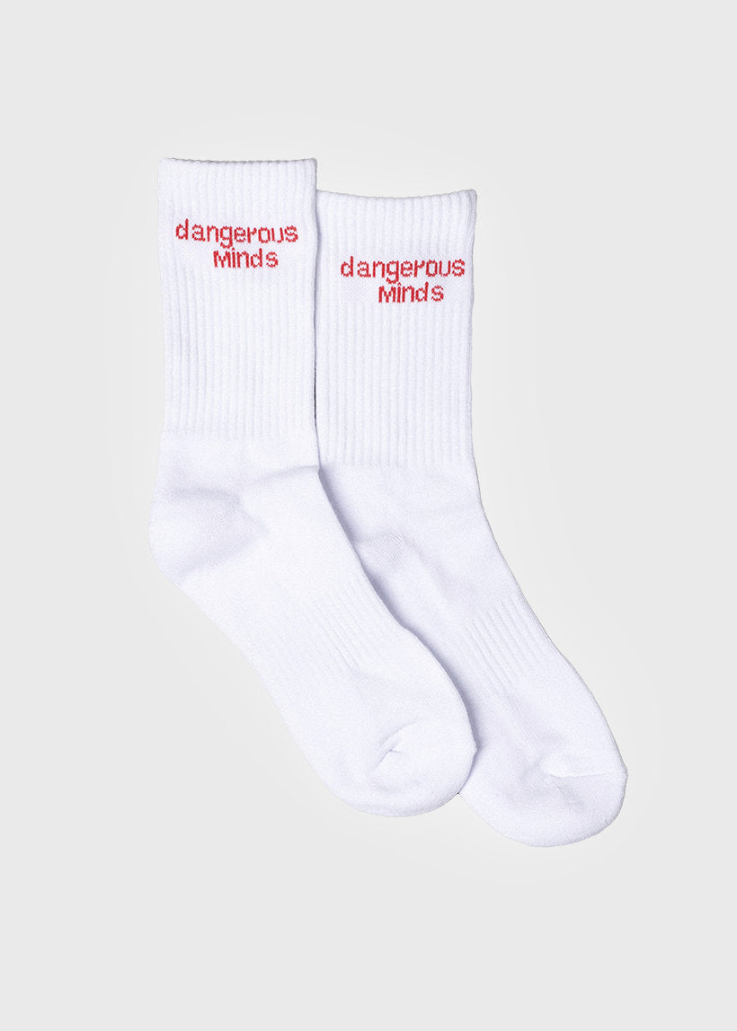 DANGEROUS MINDS 301 Logo one white socks