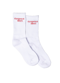 Dangerous Minds 301 Logo One white socks