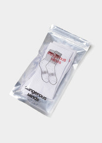Dangerous Minds 301 Logo One white socks