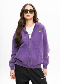 Dangerous Minds 221 "Smoothie" washed purple zip jacket