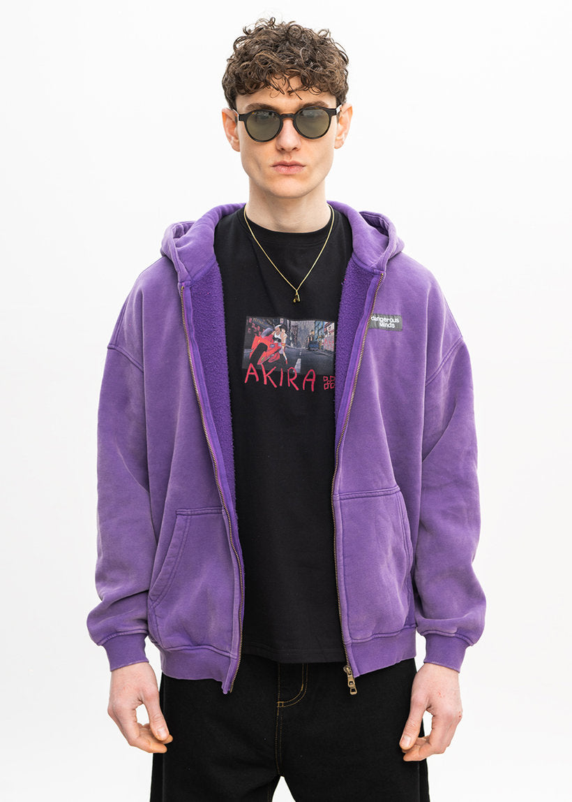 DANGEROUS MINDS 221 "Smoothie" purple washed zip jacket