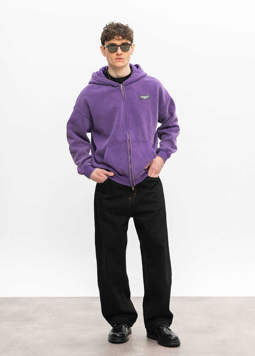 Dangerous Minds 221 "Smoothie" washed purple zip jacket