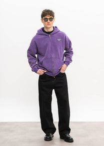 Dangerous Minds 221 "Smoothie" washed purple zip jacket