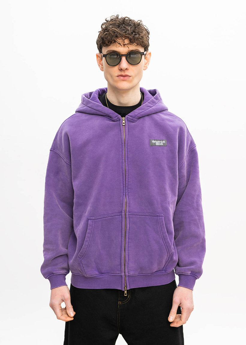 Dangerous Minds 221 "Smoothie" washed purple zip jacket