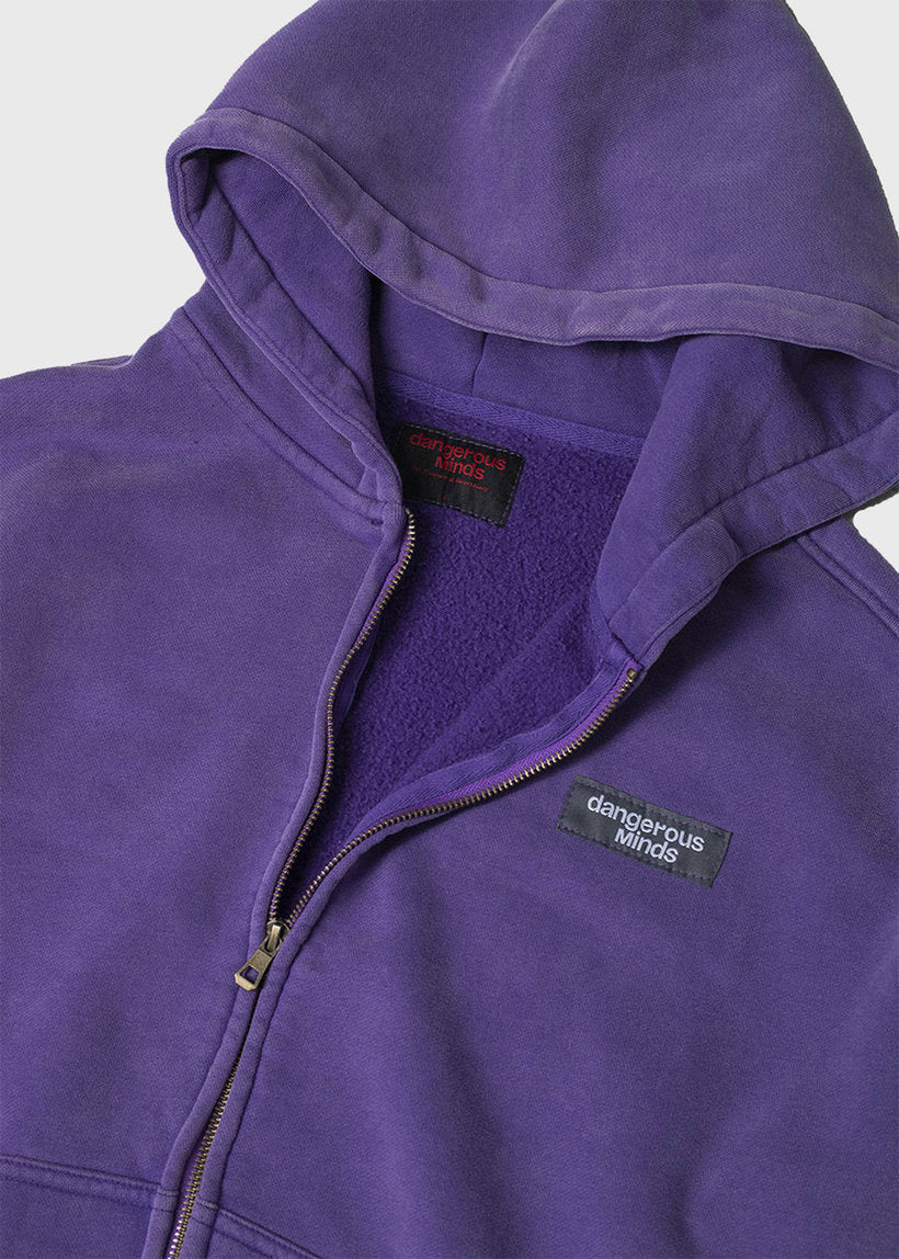 Dangerous Minds 221 "Smoothie" washed purple zip jacket