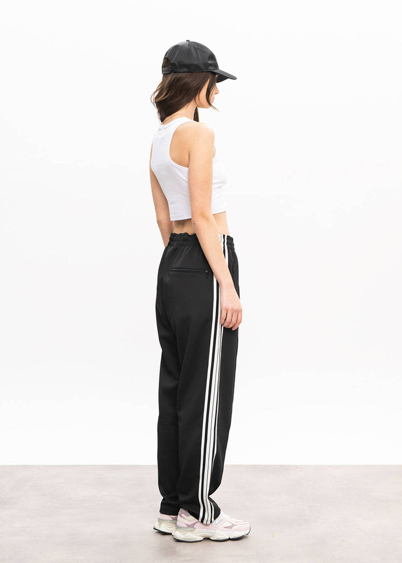 Dangerous Minds 100 Regular Fit black white stripe track pants