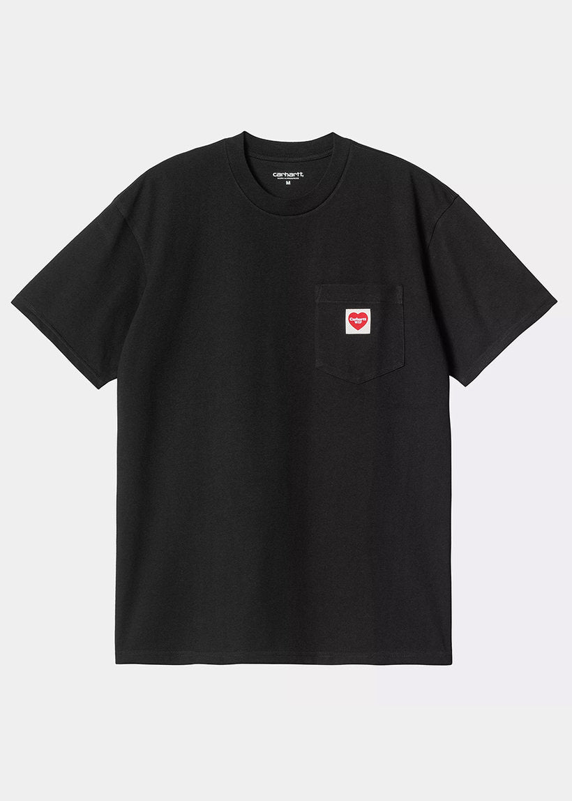 Carhartt WIP I032128 S/S Pocket Heart black/red tshirt