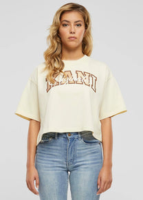 Karl Kani KW242-026 Serif Originator off white crop tee