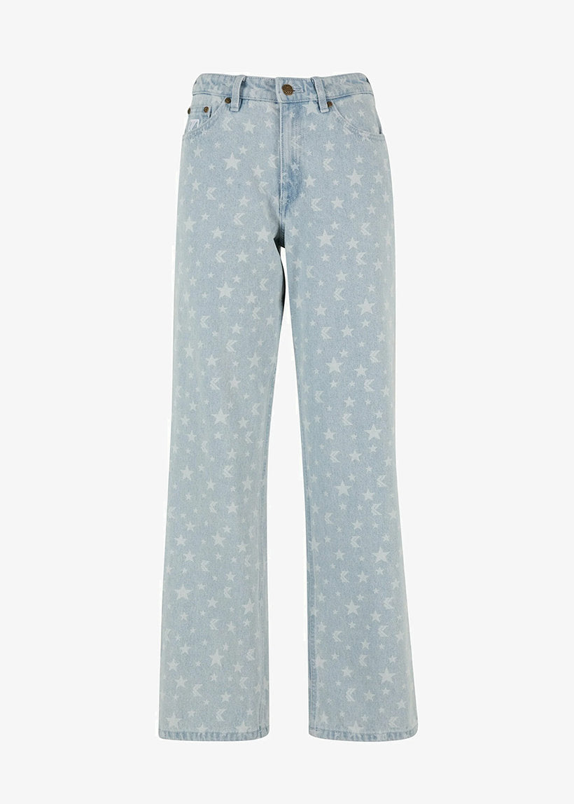 KARL KANI KW241-011 Og five pocket straight leg denim light blue