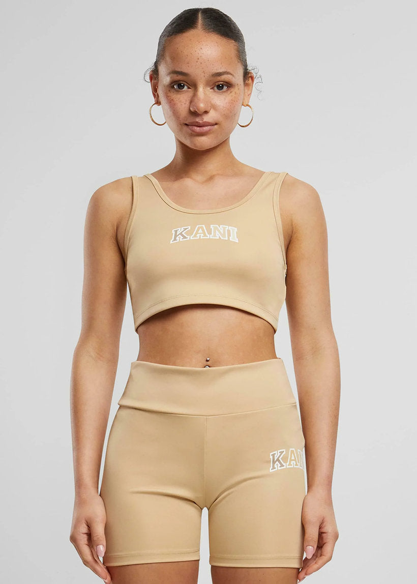 KARL KANI KW241-032 Small serif bustier top sand