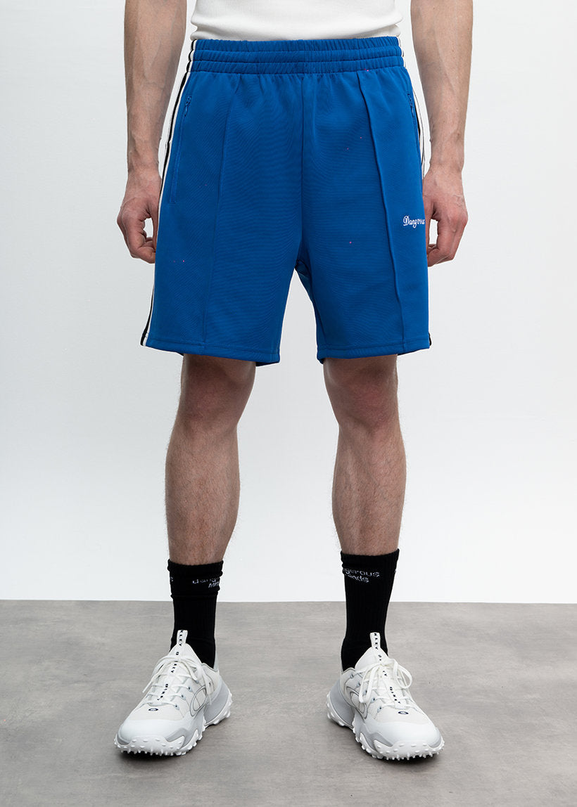 DANGEROUS MINDS 806 Blue white stripe short track pants