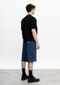 Dangerous Minds 801 Double Knee blue shorts
