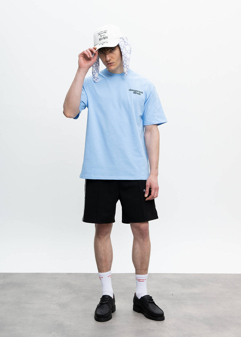 DANGEROUS MINDS 803 Black white stripe short track pants