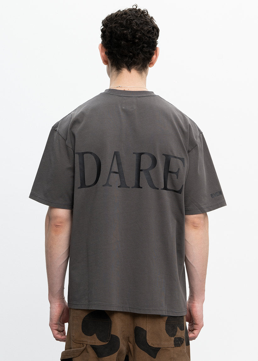 DANGEROUS MINDS Big Dare grey black washed tshirt