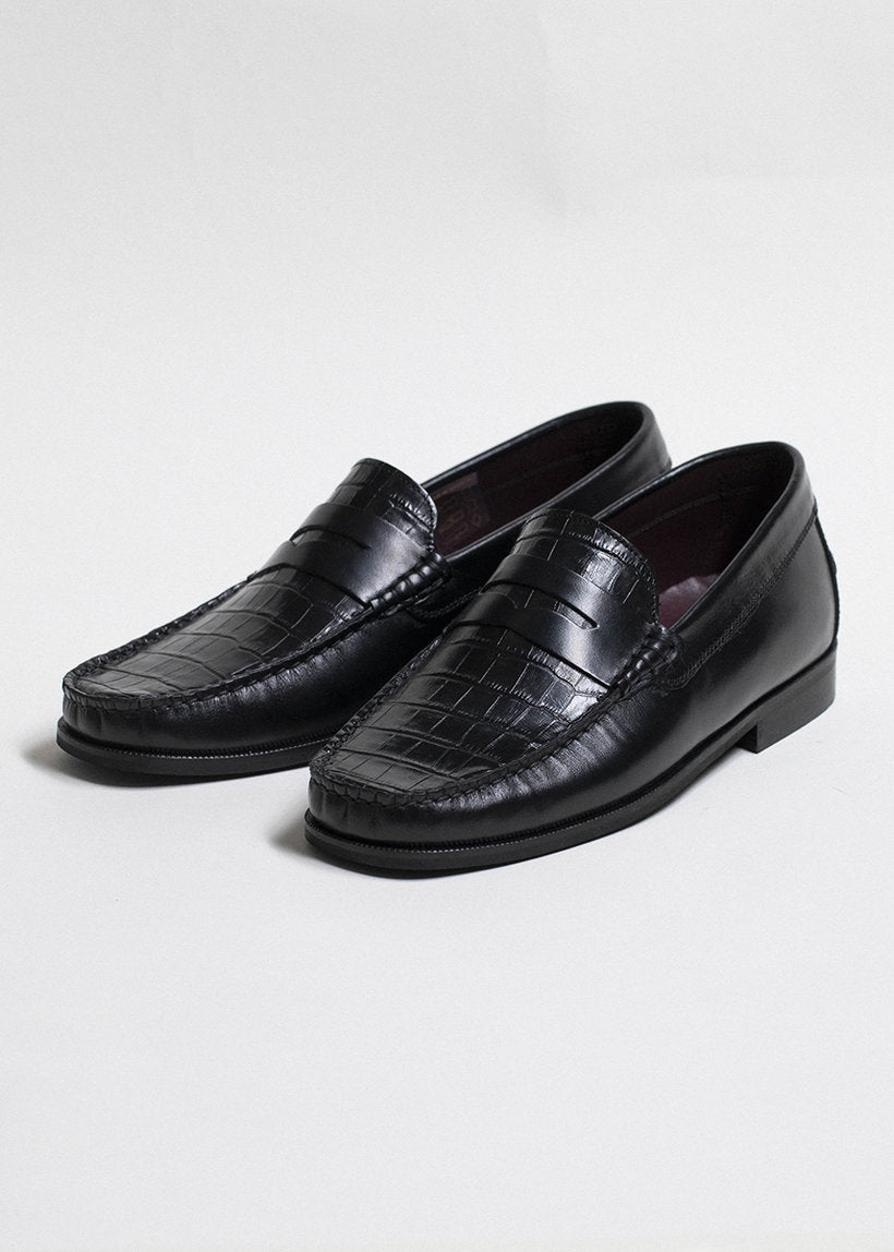 DANGEROUS MINDS 818 Loafer black croco