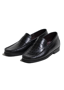 Dangerous Minds 818 black croco loafer