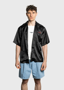 Dangerous Minds 998 Horse black satin shirt