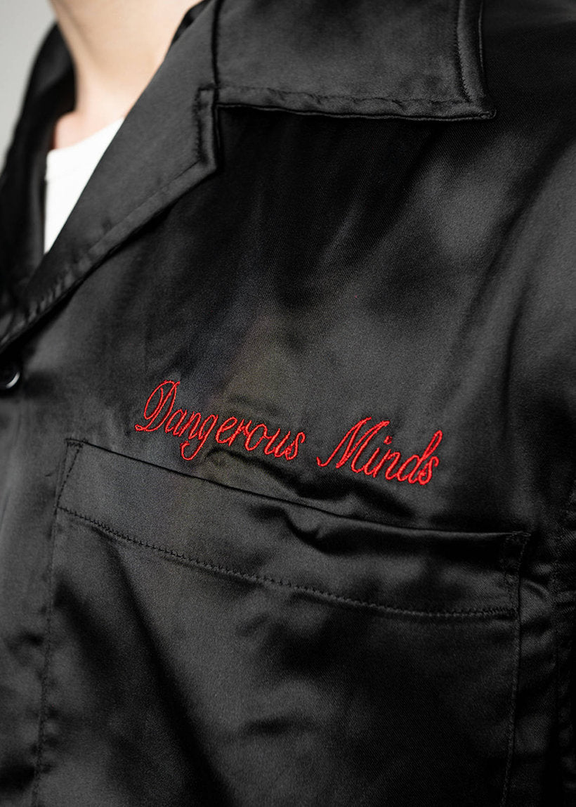 Dangerous Minds 998 Horse black satin shirt