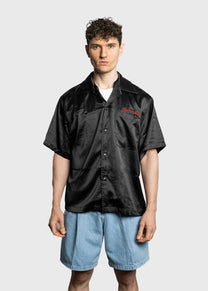 Dangerous Minds 998 Horse black satin shirt