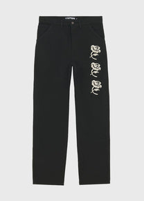 IUTER Floral Work pants black