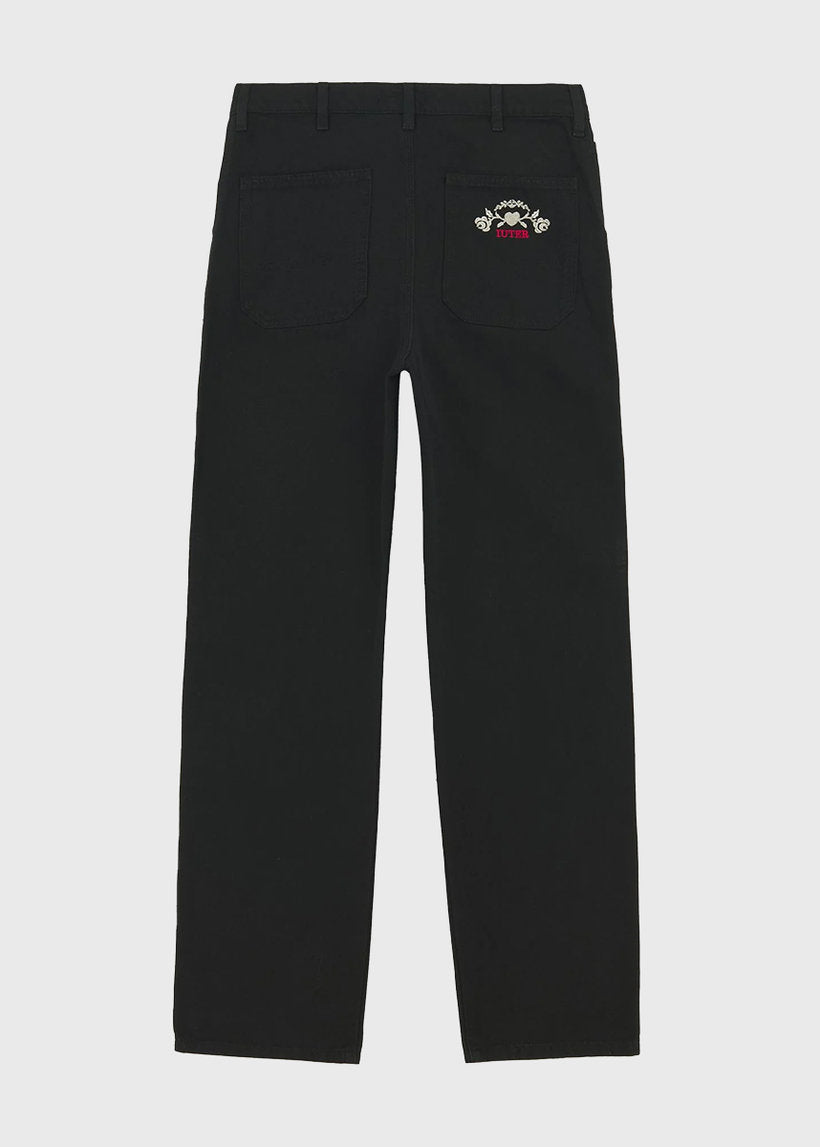 IUTER Floral Work pants black