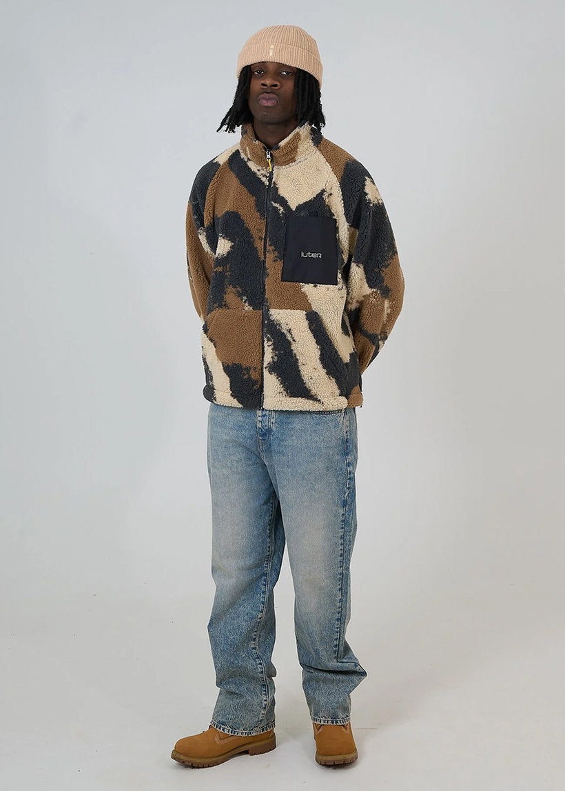 Iuter Tornado brown fur neck zip