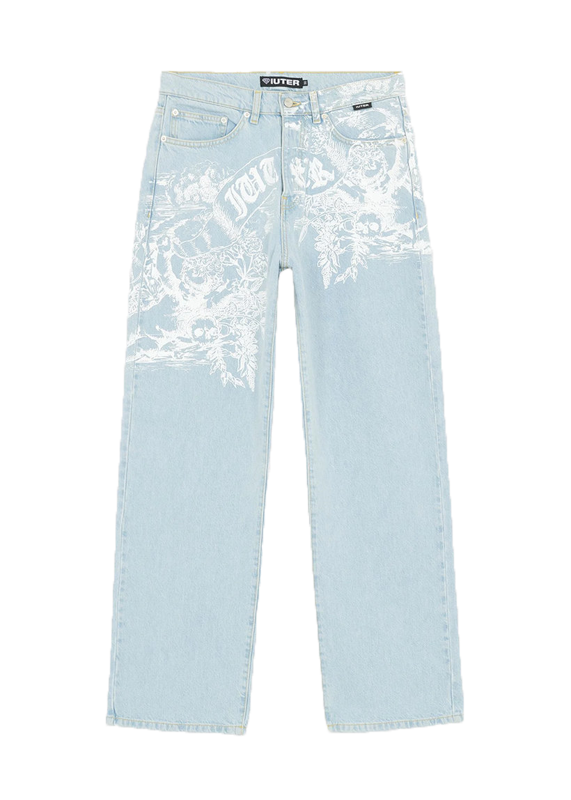 Iuter Paradise light denim loose pants
