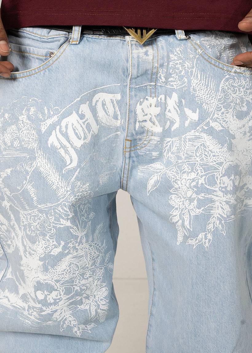 Iuter Paradise light denim loose pants