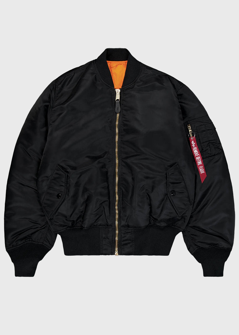 Alpha Industries MA-1 Heritage 100101 black bomber jacket