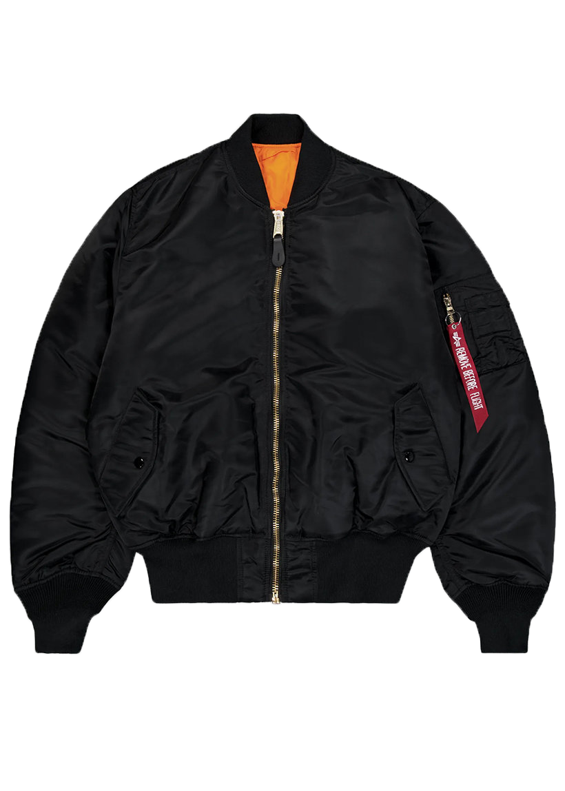 Alpha Industries MA-1 Heritage 100101 black bomber jacket