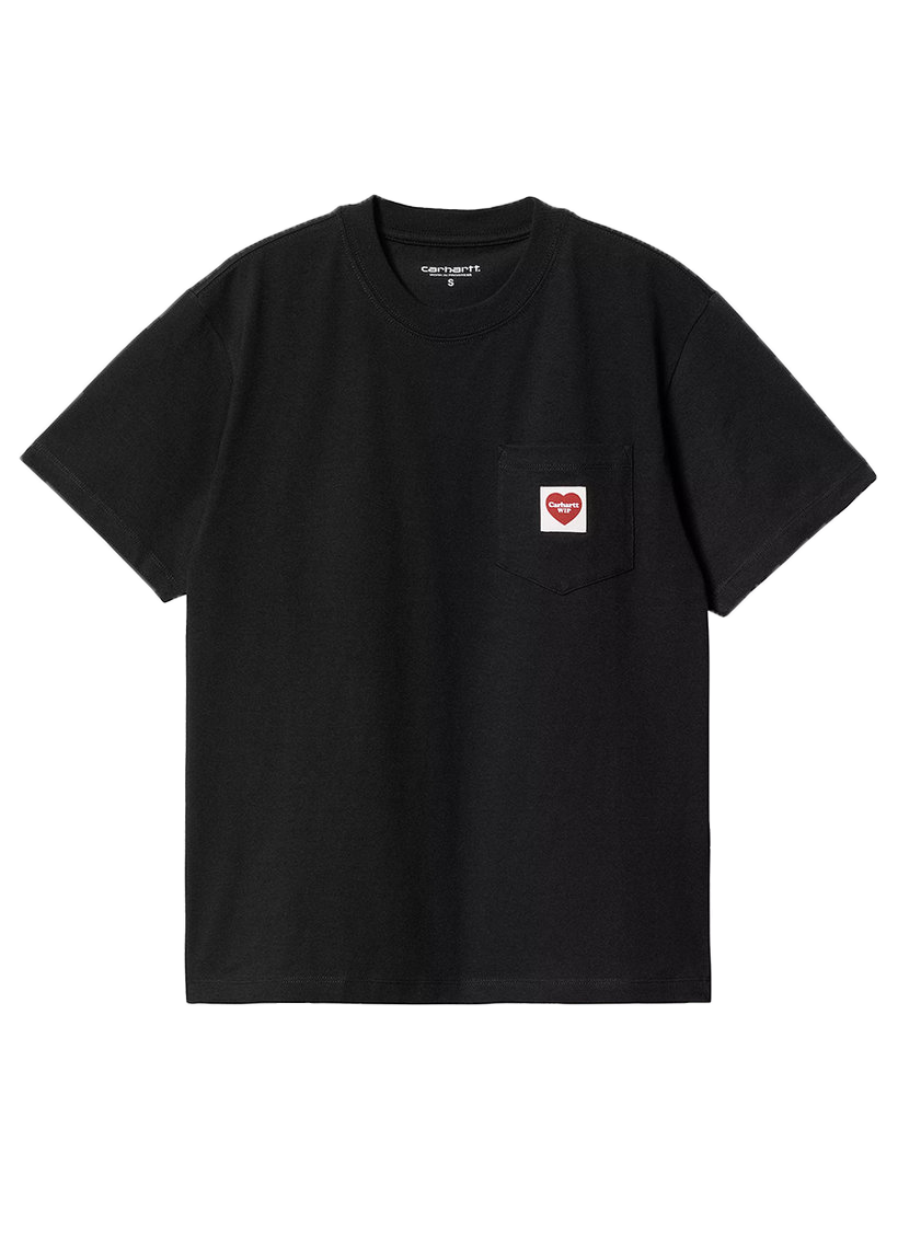 Carhartt WIP I032180 W' Pocket Heart black/red S/S tshirt