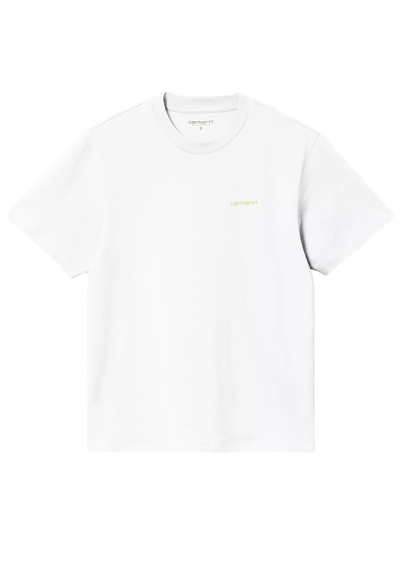 Carhartt WIP I032293 W' Script Embroidery white/air green S/S tshirt