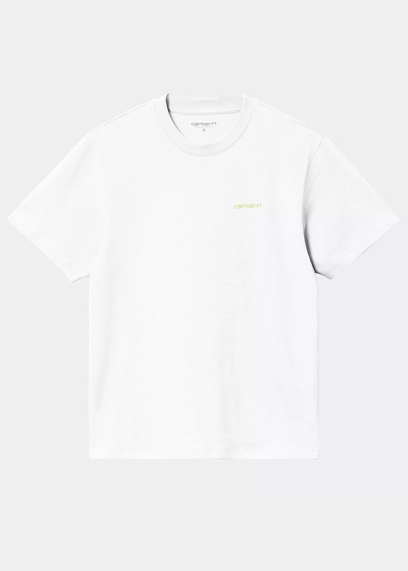 Carhartt WIP I032293 W' Script Embroidery white/air green S/S tshirt