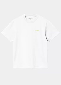 Carhartt WIP I032293 W' Script Embroidery white/air green S/S tshirt