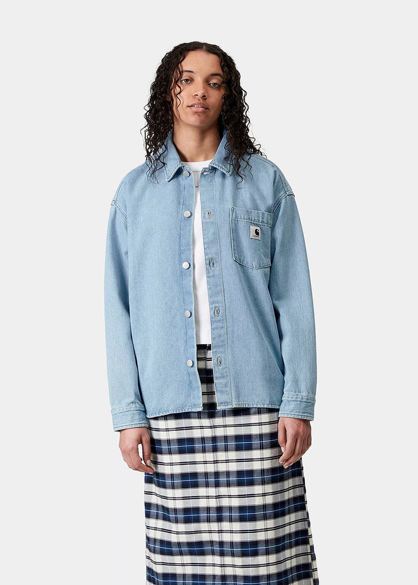 Carhartt WIP I033344 W' Alta blue stone bleached shirt jac