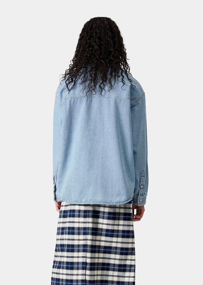 Carhartt WIP I033344 W' Alta blue stone bleached shirt jac