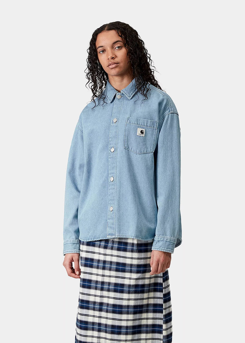 Carhartt WIP I033344 W' Alta blue stone bleached shirt jac