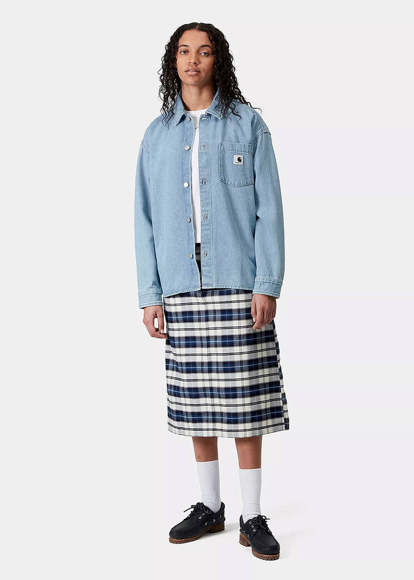 Carhartt WIP I033344 W' Alta blue stone bleached shirt jac