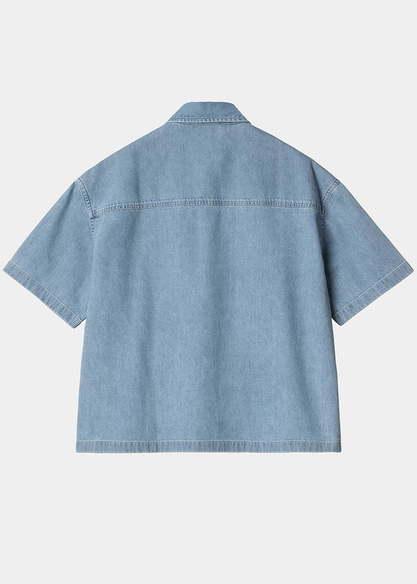 Carhartt WIP I034558 W' S/S Lovilia blue bleached shirt