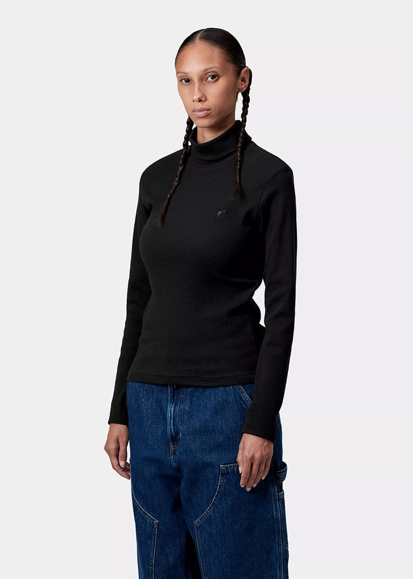 Carhartt WIP I035470 W' Philipa black mockneck L/S tshirt