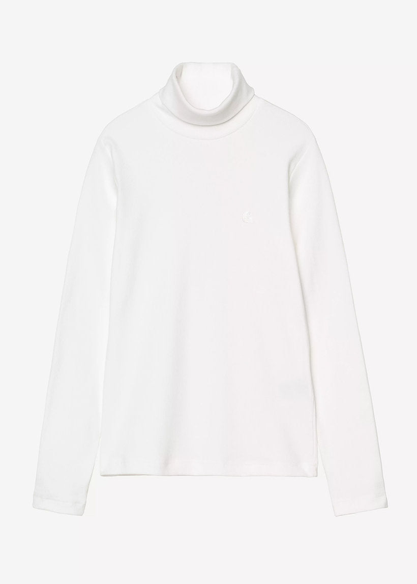 Carhartt WIP I035470 W' L/S Philipa white mockneck t-shirt