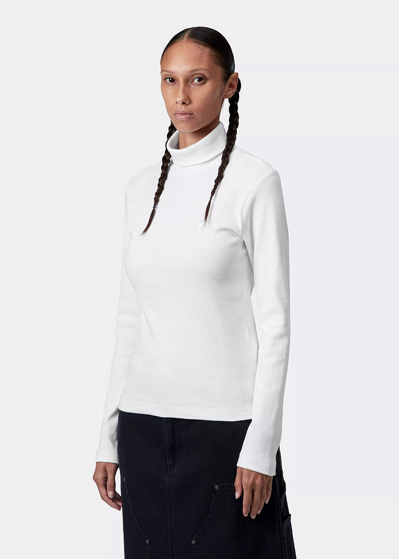Carhartt WIP I035470 W' L/S Philipa white mockneck t-shirt