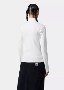 Carhartt WIP I035470 W' Philipa white mockneck L/S tshirt