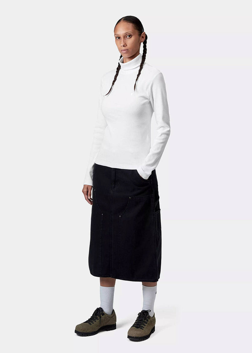 Carhartt WIP I035470 W' Philipa white mockneck L/S tshirt
